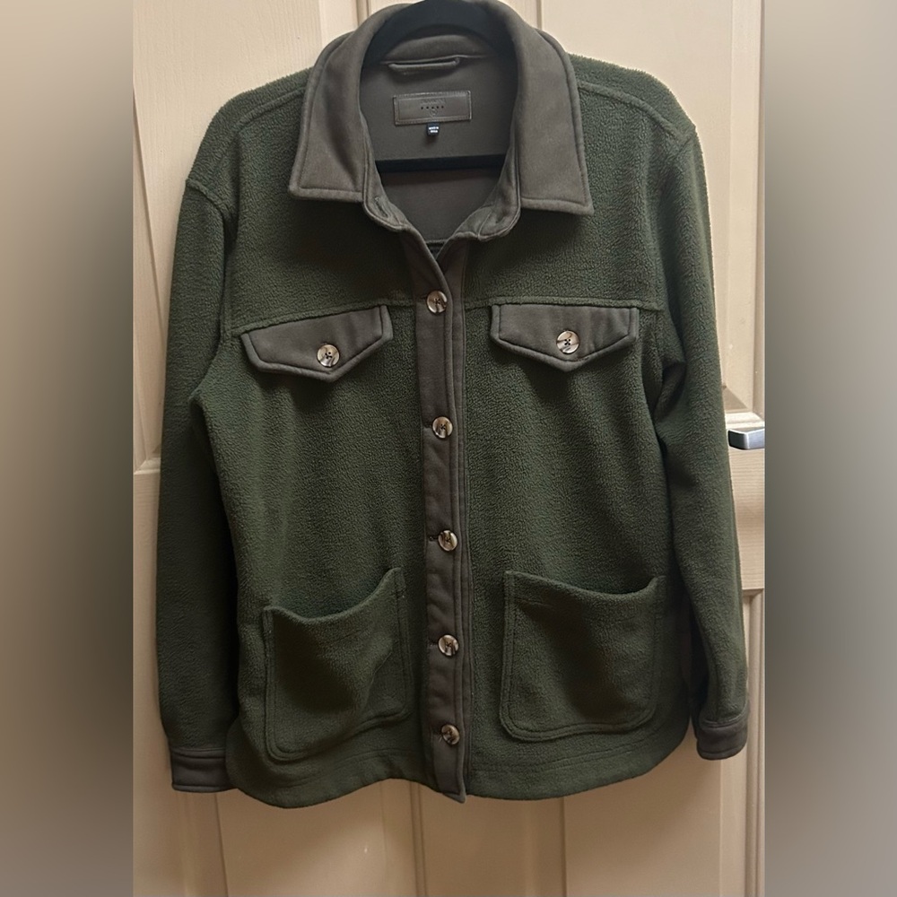 Blank NYC Green Fleece Jacket